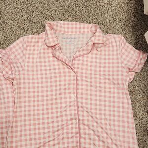Draper James Pink Gingham Pajama Top